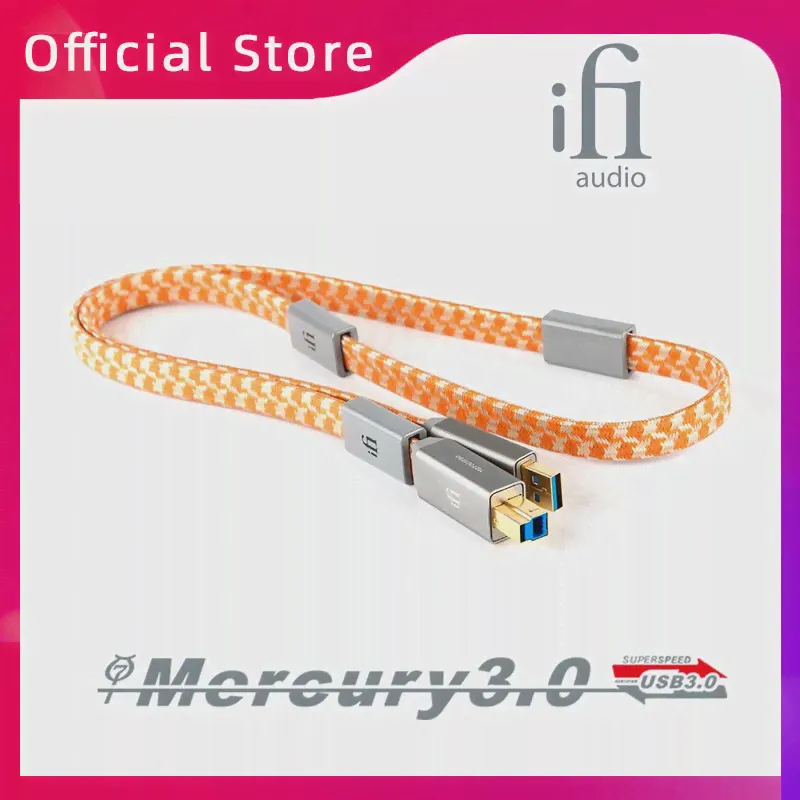 iFi Mercury3.0 USB Кабель питания для передачи сигнала HiFi Провод Радиочастотный фильтр Кодек 3.0 RFI EMI Шумозащитный Кабель для передачи звука-0